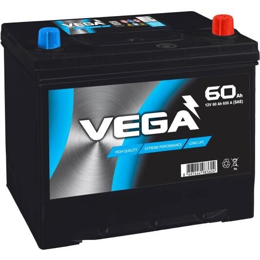 Vega VD2306010B09 Акумулятор VEGA 12B Ca/Ca + Silver 60Ач 650А(SAE) R+ VD2306010B09: Приваблива ціна - Купити в Україні на EXIST.UA!