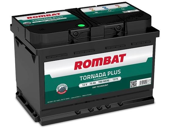 ROMBAT T375N Акумулятор ROMBAT TORNADO PLUS 12В 75Ач 700А (EN) R+ T375N: Приваблива ціна - Купити в Україні на EXIST.UA!