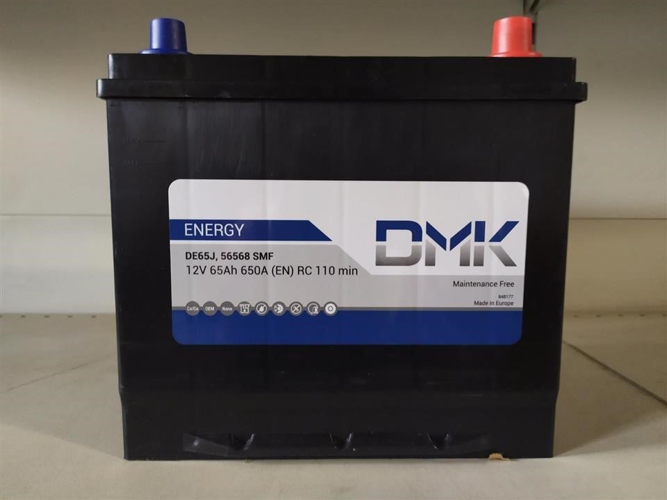 DMK DE65J Акумулятор DMK DMK Energy 12B Са/Са 65Ач 650А(EN) R+ DE65J: Приваблива ціна - Купити в Україні на EXIST.UA!