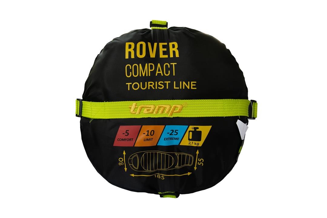 Спальний мішок-кокон Tramp Rover Compact olive&#x2F;grey, 185&#x2F;80-55 Tramp UTRS-050C-R