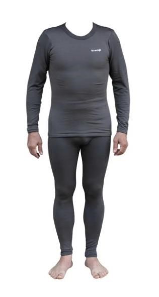 Термобілизна чоловіча Tramp Microfleece комплект (футболка+штани), Grey, L Tramp UTRUM-020-GREY-L