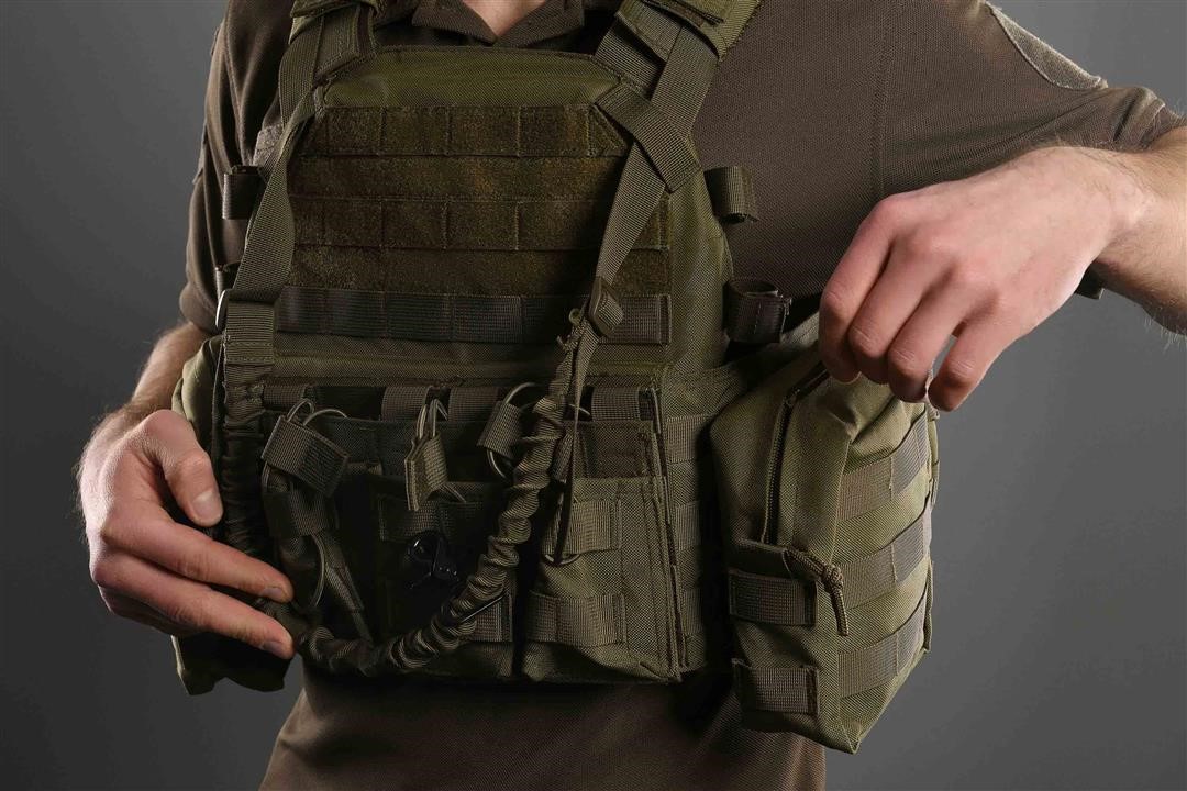 2E Tactical Плитоноска с Дополнительными Сумками Тип1, Молле, Хаки – цена 3330 UAH