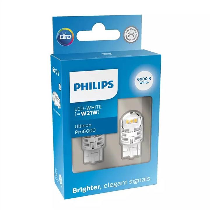 Лампи світлодіодні комплект Philips LED Ultinon W21W Pro6000 SI 12V Philips 11065CU60X2