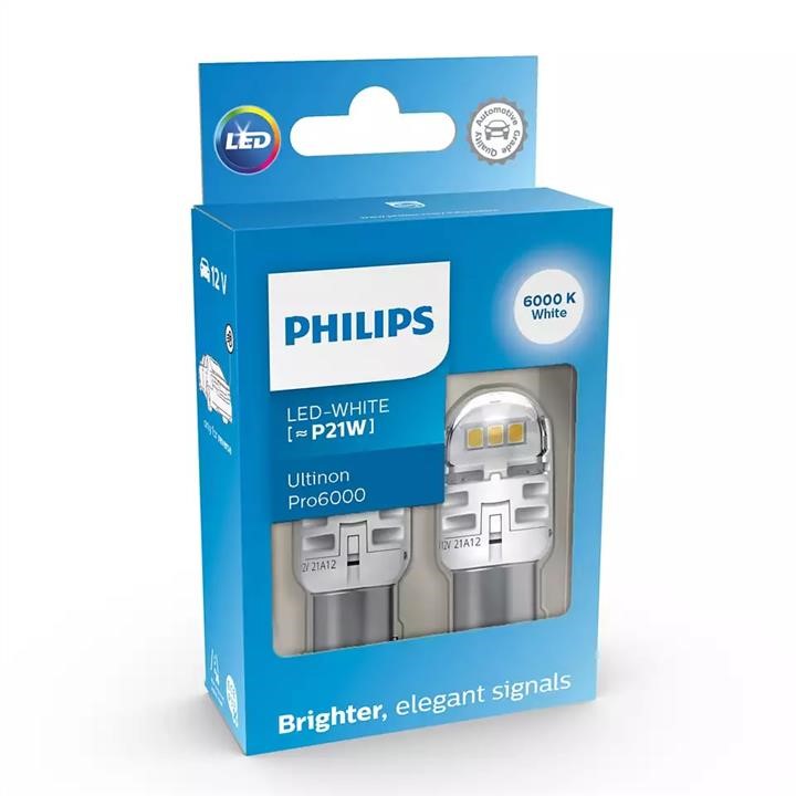 Лампи світлодіодні комплект Philips LED Ultinon P21&#x2F;5W Pro6000 SI 12V Philips 11499CU60X2