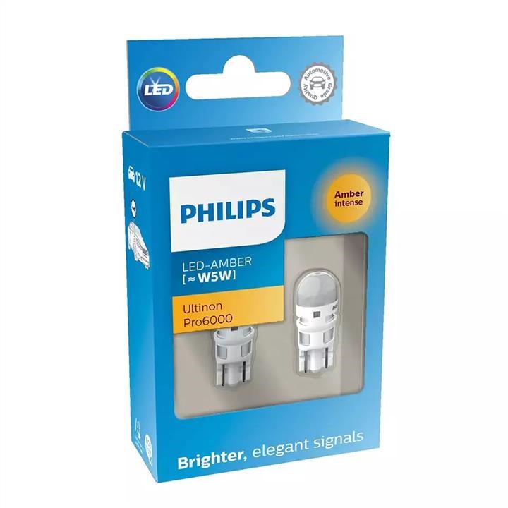 Лампи світлодіодні комплект Philips LED Ultinon W5W (T10) Philips 11961AU60X2