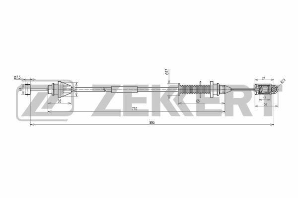 Zekkert BZ-1026 Трос акселератора BZ1026: Приваблива ціна - Купити в Україні на EXIST.UA!