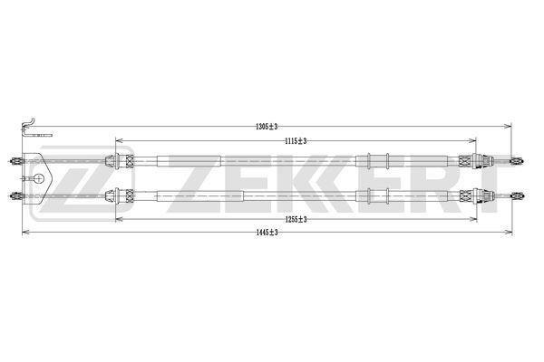 Zekkert BZ-1108 Трос гальма стоянки BZ1108: Купити в Україні - Добра ціна на EXIST.UA!