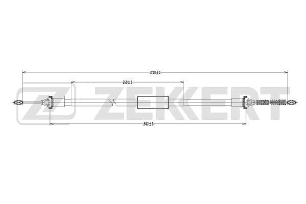 Zekkert BZ-1166 Трос гальма стоянки BZ1166: Купити в Україні - Добра ціна на EXIST.UA!