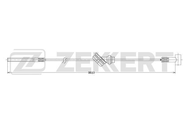 Zekkert BZ-1201 Трос гальма стоянки BZ1201: Приваблива ціна - Купити в Україні на EXIST.UA!
