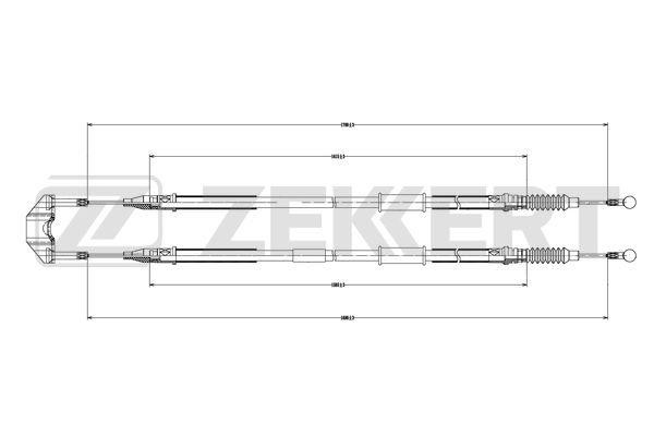 Zekkert BZ-1254 Трос гальма стоянки BZ1254: Купити в Україні - Добра ціна на EXIST.UA!