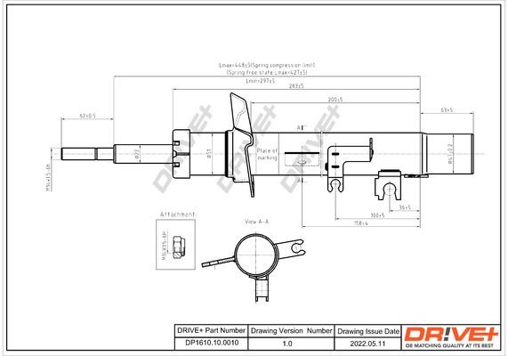 DP1610100010 Dr!ve+ Амортизатор подвески