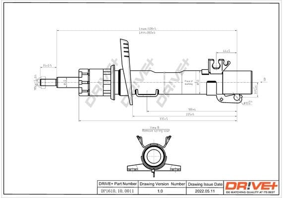 Dr!ve+ DP1610.10.0011 Амортизатор подвески DP1610100011: Отличная цена - Купить в Украине на EXIST.UA! DP1610100011 Dr!ve+ Амортизатор подвески