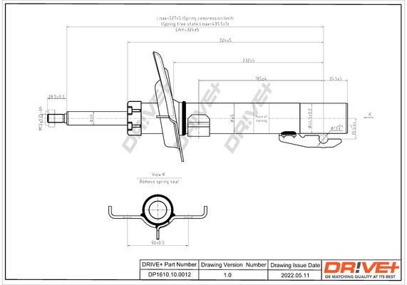 Dr!ve+ DP1610.10.0012 Амортизатор подвески DP1610100012: Отличная цена - Купить в Украине на EXIST.UA! DP1610100012 Dr!ve+ Амортизатор подвески