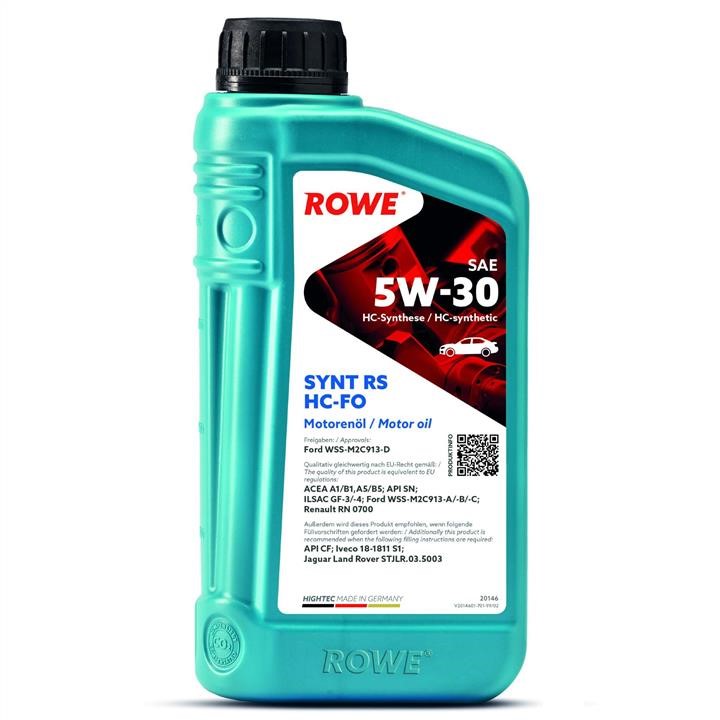 Rowe 20146-0010-99 Моторна олива ROWE HIGHTEC SYNT RS HC-FO 5W-30, 1л 20146001099: Купити в Україні - Добра ціна на EXIST.UA!