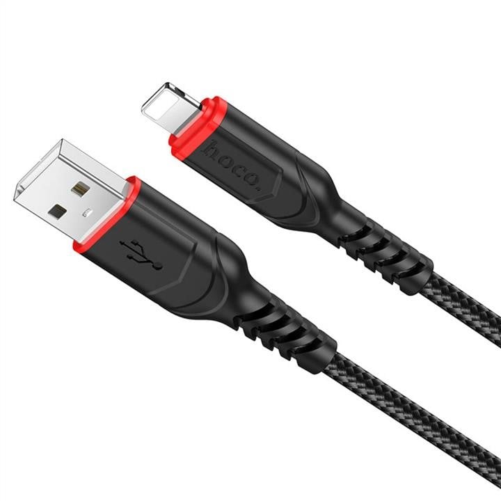 6931474744869 Hoco Кабель Hoco X59 USB to iP 2.4A, 1m, nylon, TPE connectors, Black