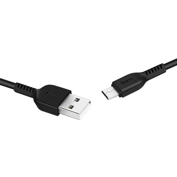 Hoco 6957531068822 Кабель Hoco X20 USB to Micro 2.4A, 1m, PVC, TPE connectors, Black 6957531068822: Купити в Україні - Добра ціна на EXIST.UA!