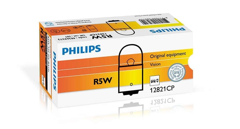 Philips 12821CP Лампа розжарювання R5W 12V 5W 12821CP: Приваблива ціна - Купити в Україні на EXIST.UA!