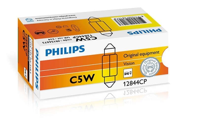 Philips 12844CP Лампа накаливания C5W 12V 5W 12844CP: Купить в Украине - Отличная цена на EXIST.UA!