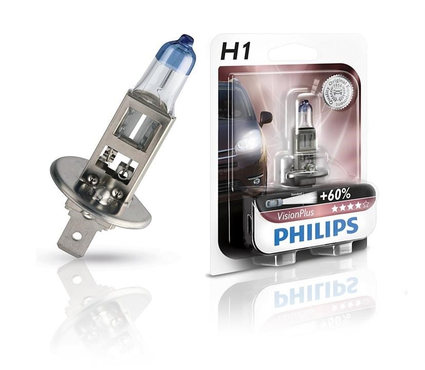 Philips 12258VPB1 Лампа галогенна Philips Visionplus +60% 12В H1 55Вт +60% 12258VPB1: Купити в Україні - Добра ціна на EXIST.UA!
