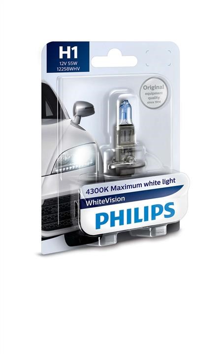 Philips 12258WHVB1 Лампа галогенна Philips Whitevision 12В H1 55Вт 12258WHVB1: Купити в Україні - Добра ціна на EXIST.UA!