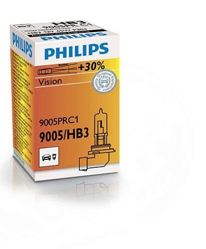 Лампа галогенна Philips Vision +30% 12В HB3 60Вт +30% Philips 9005PRC1