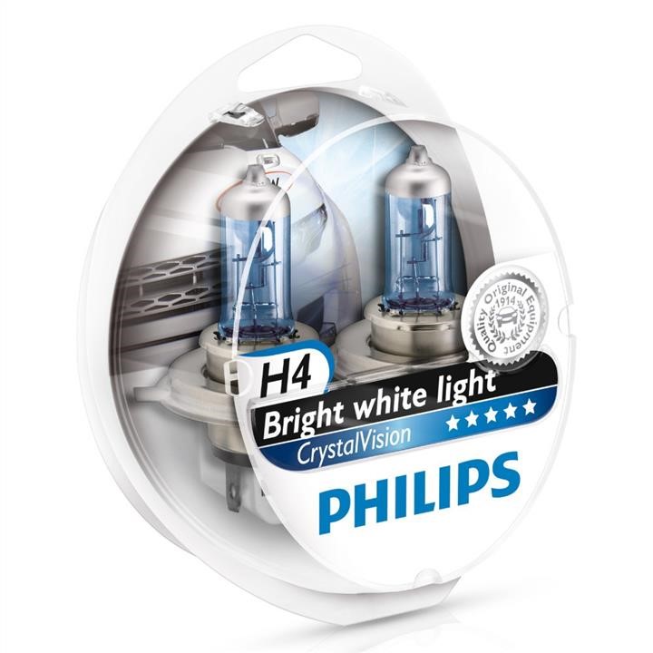 Philips 12342CVSP Лампа галогенова комплект Philips CristalVision+2x H4 12V 60/55W 12342CVSP: Купити в Україні - Добра ціна на EXIST.UA!