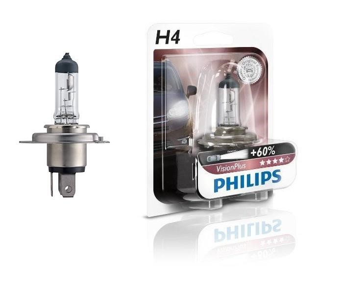 Лампа галогенна Philips Vision +30% 12В H4 60&#x2F;55Вт +30% Philips 12342PRB1