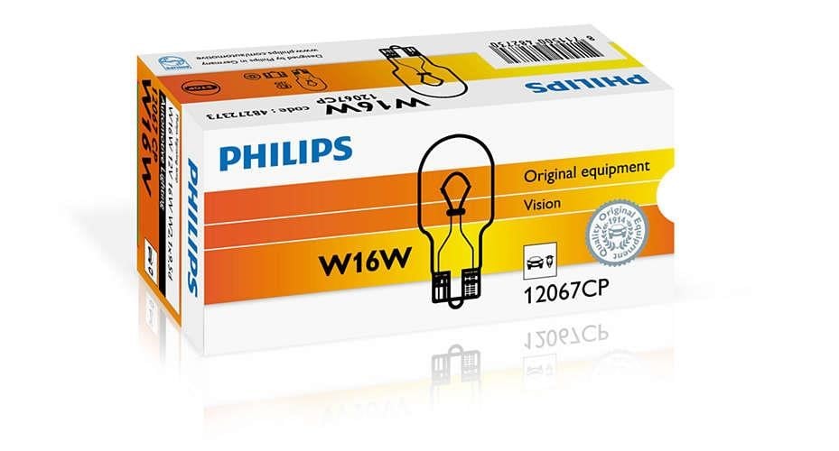 Philips 12067CP Лампа розжарювання W16W 12V 16W 12067CP: Приваблива ціна - Купити в Україні на EXIST.UA!
