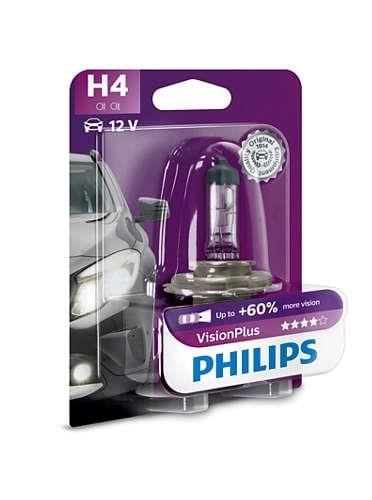 Philips 12342VPB1 Лампа галогенна Philips Visionplus +60% 12В H4 60/55Вт +60% 12342VPB1: Купити в Україні - Добра ціна на EXIST.UA!