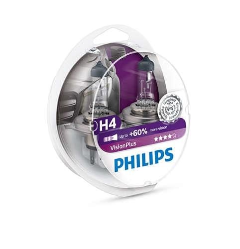 Philips 12342VPS2 Лампа галогенная Philips Visionplus +60% 12В H4 60/55Вт +60% 12342VPS2: Купить в Украине - Отличная цена на EXIST.UA!