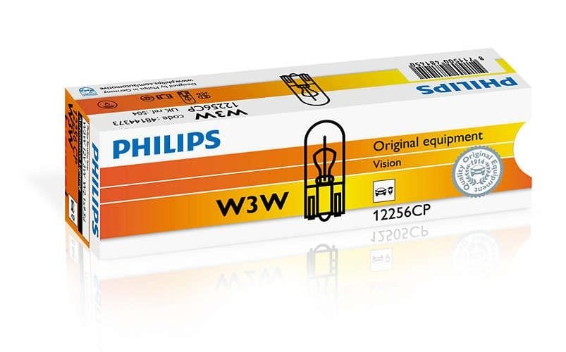Лампа розжарювання W3W 12V 3W Philips 12256CP