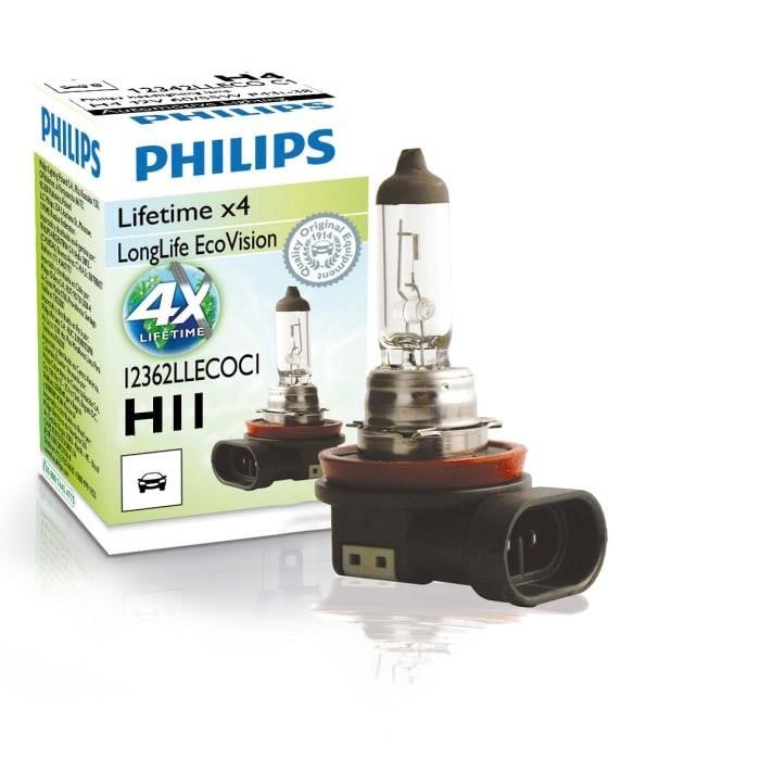Philips 12362LLECOC1 Лампа галогенна Philips Longlife Ecovision 12В H11 55Вт 12362LLECOC1: Купити в Україні - Добра ціна на EXIST.UA!