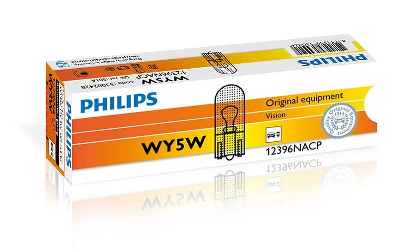 Philips Лампа розжарювання жовта WY5W 12V 5W – ціна 52 UAH