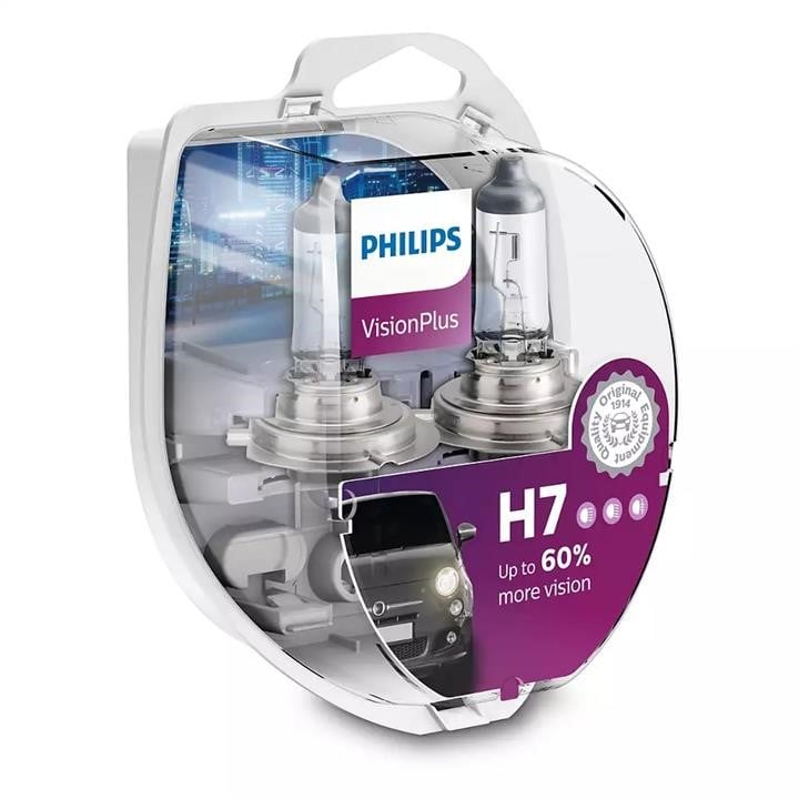 Лампа галогенна Philips Visionplus +60% 12В H7 55Вт +60% Philips 12972VPS2