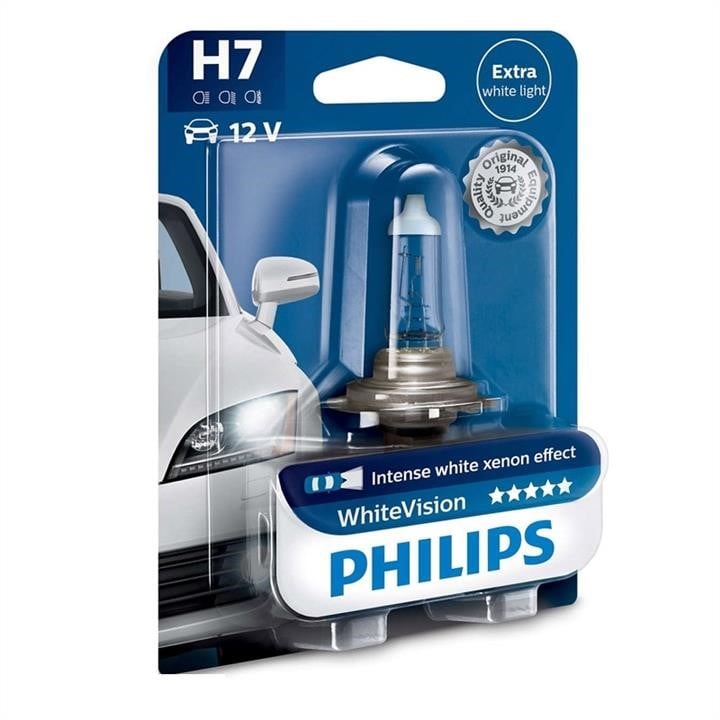 Лампа галогенна Philips Whitevision 12В H7 55Вт Philips 12972WHVB1