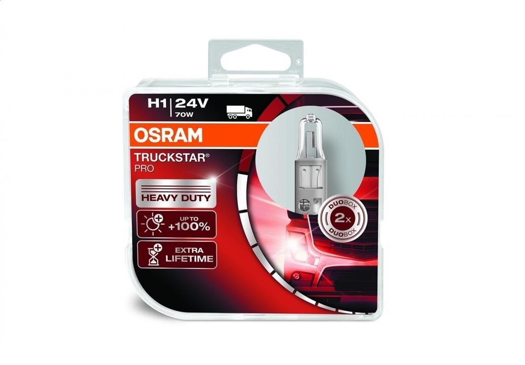 Osram Лампа галогенна Osram Truckstar Pro +100% 24В H1 70Вт +100% – ціна 366 UAH