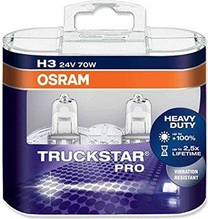 Лампа галогенна Osram Truckstar Pro +100% 24В H3 70Вт +100% Osram 64156TSP-HCB
