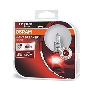 Osram 64150NBS-HCB Лампа галогенна Osram Night Breaker Silver +100% 12В H1 55Вт +100% 64150NBSHCB: Купити в Україні - Добра ціна на EXIST.UA!