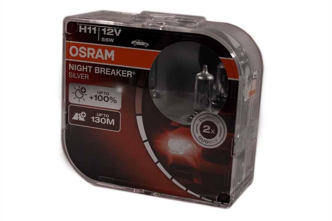 Osram 64211NBS-HCB Лампа галогенна Osram Night Breaker Silver +100% 12В H11 55Вт +100% 64211NBSHCB: Купити в Україні - Добра ціна на EXIST.UA!