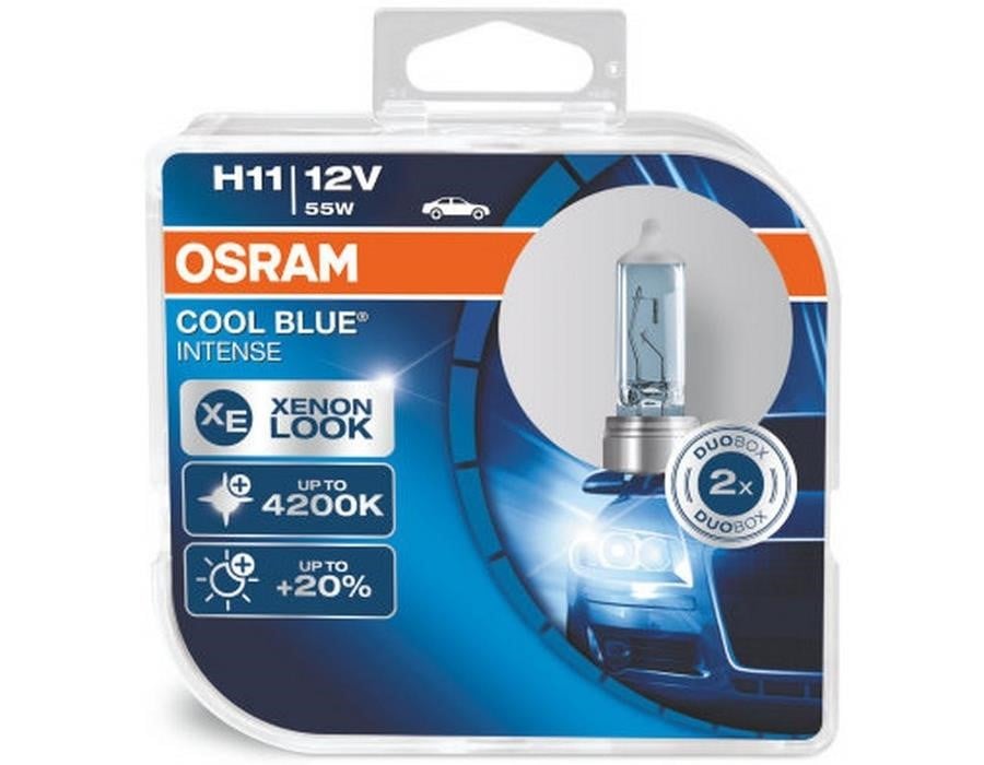 Osram 64211CBI-HCB Лампа галогенна Osram Cool Blue Intense +20% 12В H11 55Вт +20% 64211CBIHCB: Приваблива ціна - Купити в Україні на EXIST.UA!