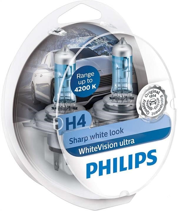 Philips 12342WVUSM Лампа галогенна Philips Whitevision Ultra 12В H4 60/55Вт 12342WVUSM: Купити в Україні - Добра ціна на EXIST.UA!