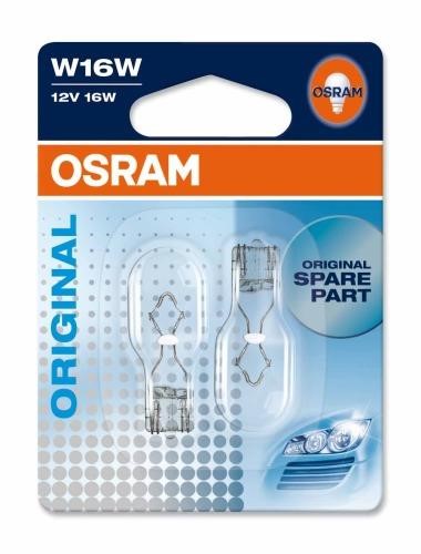 Лампа розжарювання W16W 12V 16W Osram 921-BLI2