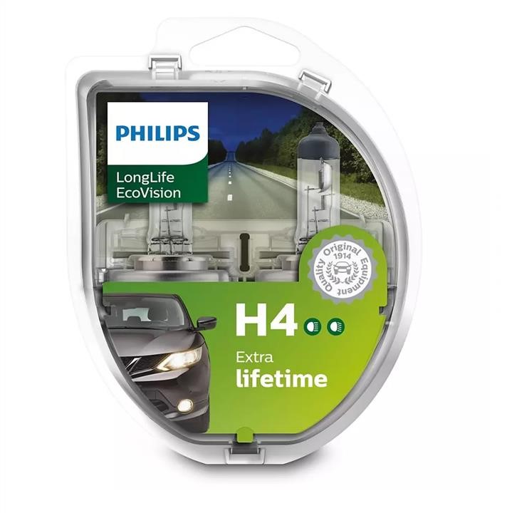 Лампа галогенна Philips Longlife Ecovision 12В H4 60&#x2F;55Вт Philips 12342LLECOS2