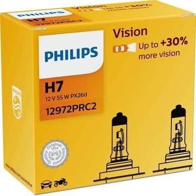 Philips 12972PRC2 Лампа галогенна Philips Vision +30% 12В H7 55Вт +30% 12972PRC2: Приваблива ціна - Купити в Україні на EXIST.UA!