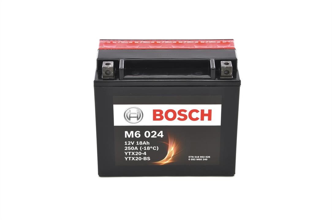 Bosch 0 092 M60 240 Акумулятор Bosch 12В 18Ач 250А(EN) L+ 0092M60240: Приваблива ціна - Купити в Україні на EXIST.UA!
