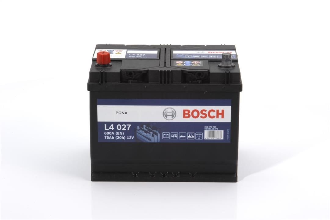 Bosch 0 092 L40 270 Акумулятор Bosch 12В 75Ач 600А(EN) L+ 0092L40270: Приваблива ціна - Купити в Україні на EXIST.UA!