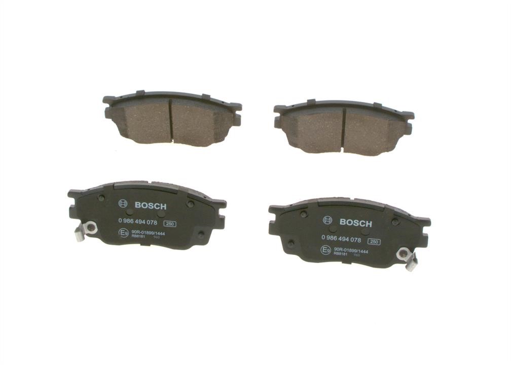 0986494078 Bosch Тормозные колодки дисковые, комплект