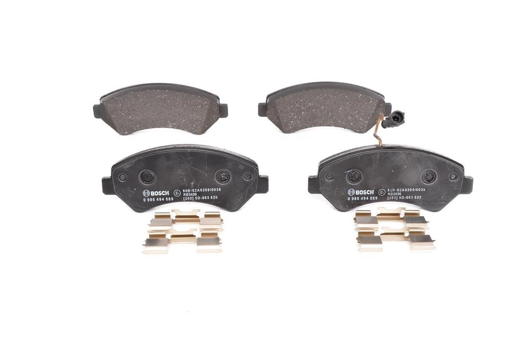 0986494589 Bosch Тормозные колодки дисковые, комплект