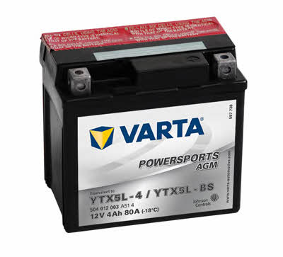 Varta 504012003A514 Акумулятор Varta Powersports AGM 12В 4Ач 80А(EN) R+ 504012003A514: Приваблива ціна - Купити в Україні на EXIST.UA!