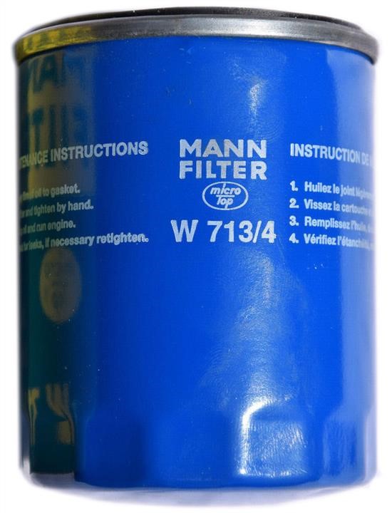 Mann-Filter W 713/4 Фільтр масляний W7134: Приваблива ціна - Купити в Україні на EXIST.UA!